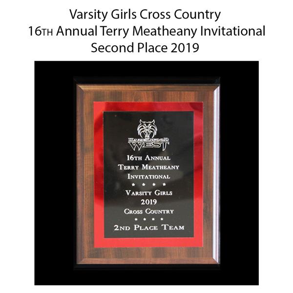 2019 Varsity girls Cross Country 16th Annual Terrt Meatheany Invational 2nd place 